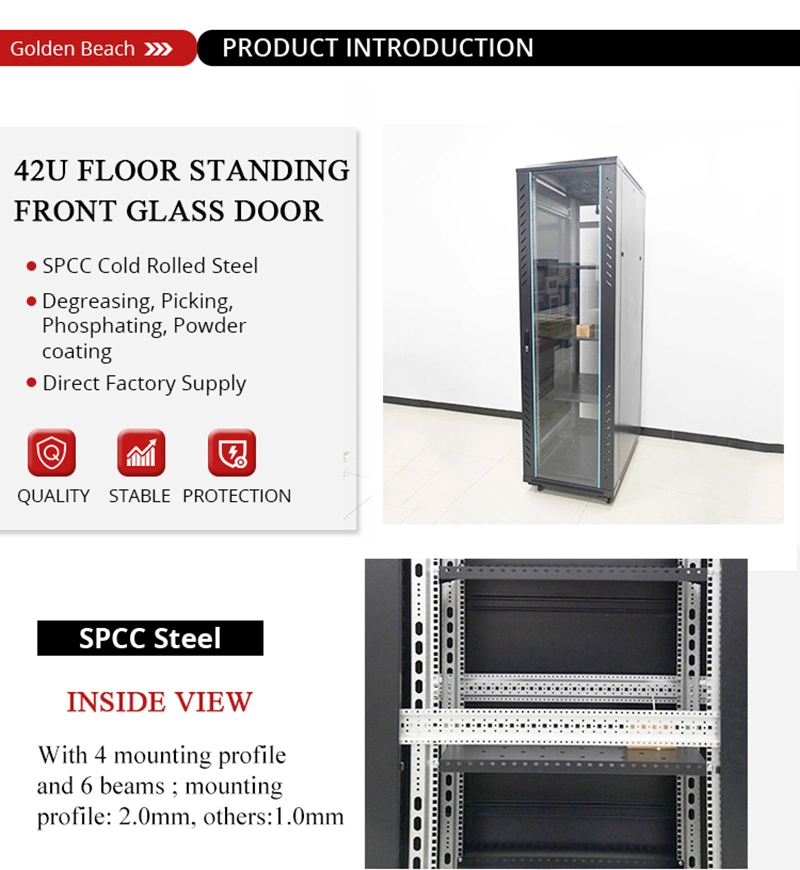 Indoor Floor Standing 19" Rack Server Racks and Network Cabinet