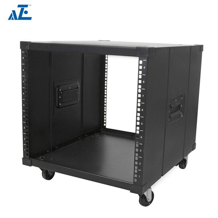 Aze 9u Rolling Double Open Door Server Rack Cabinets 19 Network Portable Open Frame Server Rack -Rop9u20