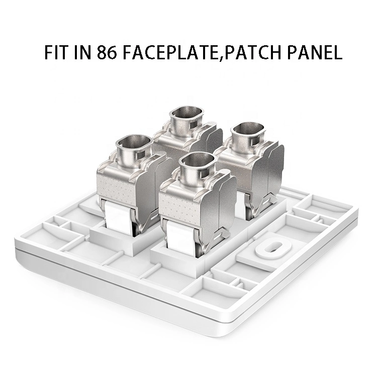 Cat7 RJ45 Keystone Jack, Toolless STP Keystone