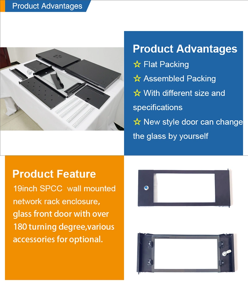 19inch Network Cabinet Data Wall Box 6u 19" Rack DIY Data Cabinet 600*450*350mm Wall Mounted Box Cabinet