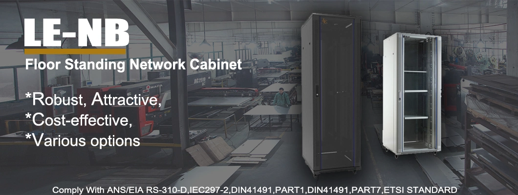 Le Floor Standing SPCC Vented Server Rack OEM 4u-48u 19 Inch Network Cabinet
