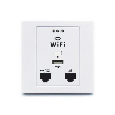 Wall Ap Punto de acceso inalámbrico Amplificador de señal WiFi Enchufe de placa frontal