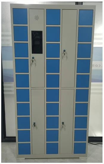 Gabinete de carga plano de 30 puertas Sistema de carga inteligente USB Gabinete de almacenamiento inteligente electrónico