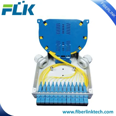 Caja Carril DIN 12 Sc Simplex Distribución Industrial Fibra Óptica